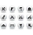 Glossy grey buttons vector image