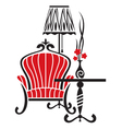 Armchair tattoo vector image