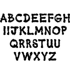 Brush alphabet vector image