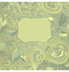 Vintage rose floral card vector image
