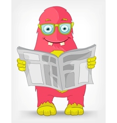 Funny Monster News vector image