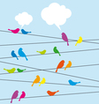 Birds sitting on wire vector image