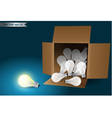 Idea concept bulb in box vector image