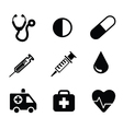Set of medical icons vector image