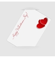 Happy Valentines Day card with heart vector image