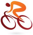 Sport silhouette series cyclist vector image