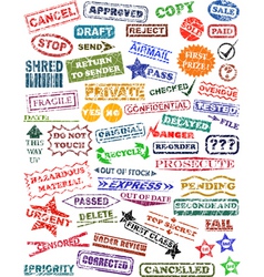 Rubber stamps vector image