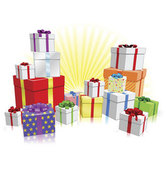 Many gifts concept Many gifts concept vector image