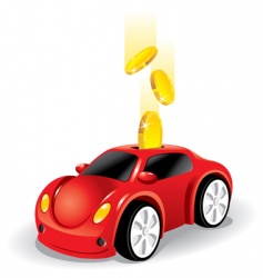 Investing money in the car Investing money in the car vector image