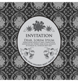 Damask Floral Invitation Card vector image