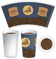 Pattern cup of coffee vector image