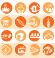 Color bakery icons vector image