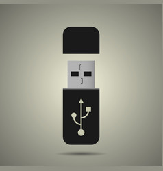 Usb flash drive icon Usb flash drive icon vector image