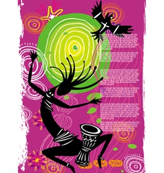 Tribal flyer template vector image