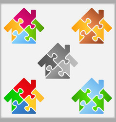 Puzzle House vector image