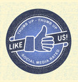 Like us Icon icon social networks vector image