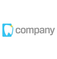 White tooth logo vector image