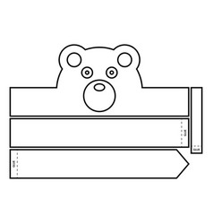 bear coloring headband vector image