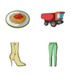 Food shoes and other web icon in cartoon style Food shoes and other web icon in cartoon style vector image