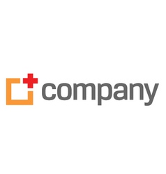 Medical red cross logo vector image