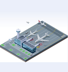 Isometric airport vector image