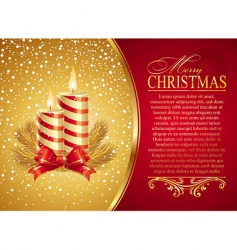 Christmas illustration with holidays candles vector image