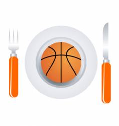 Basketball dish vector image