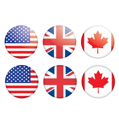 Badges with flags vector image