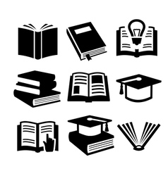 Book icons set Book icons set vector image