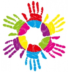 Hand print vector image