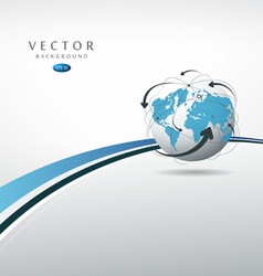 Globe connections concept design vector image