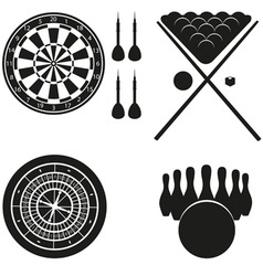 Icon of games for leisure black silhouette vector image