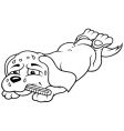 Sick dog vector image