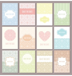 Wedding invitations set vector image