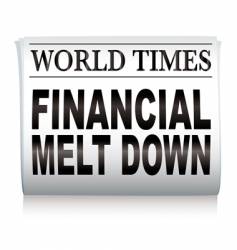 Newspaper financial vector image