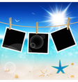 Seascape and photo frames vector image
