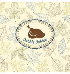 Thanksgiving greeting card vector image