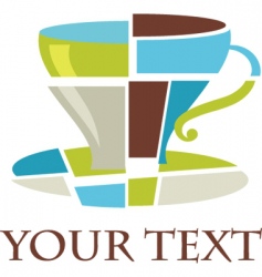 Coffee cup logo vector image