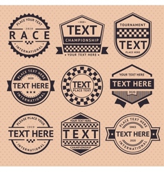 Racing insignia vintage style vector image