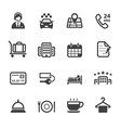 Hotel and Hotel Services Icons vector image