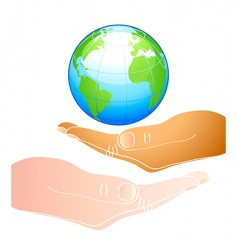 Helping hands vector image