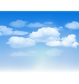 Blue sky with clouds vector image