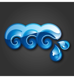 Sign three wavesgray background 10 eps Sign three wavesgray background 10 eps vector image