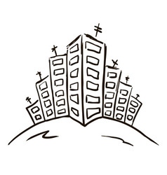 City sketch vector image