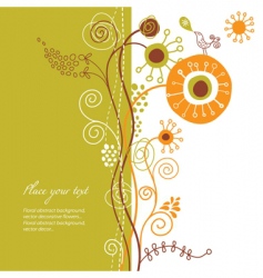 Floral background vector image