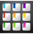 Set of the app icons with ribbons vector image