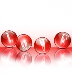 Love glossy balls vector image