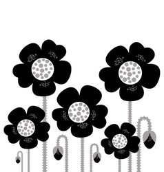 Retro flowers vector image