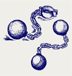 Wrecking ball and chain Wrecking ball and chain vector image