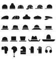 Hat icon set vector image